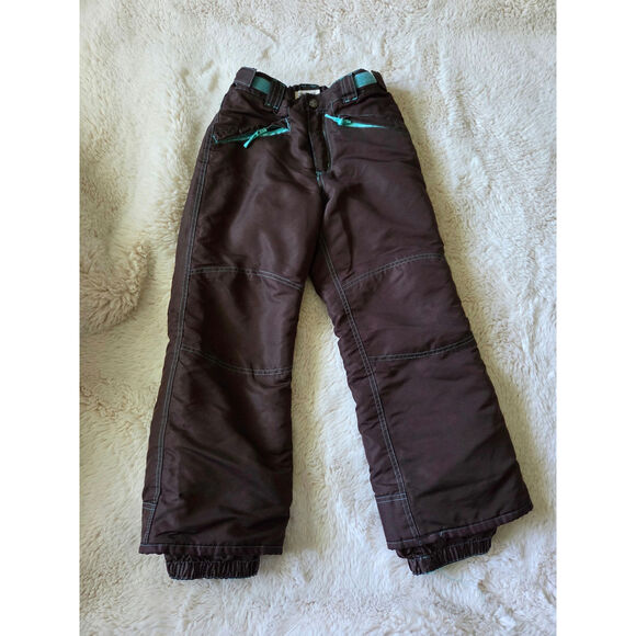 Cherokee Girls M (7/8) Brown/Teal insulated Snow ski pants - Picture 1 of 8